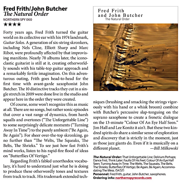 Downbeat review of the natural order